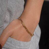 Orazio Stainless Steel Bracelet for Women Not-fade Not-allergy Boho Cuban Link Hand Chains Female Couple Bangles New Jewelry