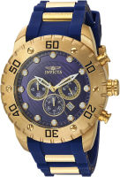 Invicta Mens Pro Diver Stainless Steel Quartz Watch with Polyurethane Strap, Blue, 25 (Model: 20280)