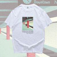 เสื้อยืดลายDowntown. เสื้อยืดคอกลมผ้าฝ้าย มี พร้อม