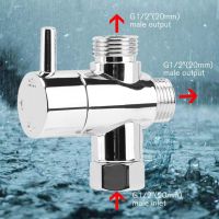 3 Way Switch Faucet 1/2 Valve Adapter Bathroom Shower Faucet Water Splitter Shower Valve Diverter Shower Spray Nozzle Converter