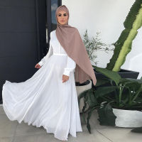 ชีฟอง abaya ดูไบ Kaftan โมร็อกโกตุรกีอิสลามมุสลิมชุดยาว abayas ชุดสำหรับผู้หญิง vestido Robe Longue Femme mus.ulmane