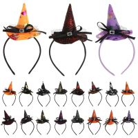❆ Fashion Novelty Hair Hoop Halloween Festival Skull Headband Pumpkin Witch Hat Cosplay Costume Performance Props Party Hairband