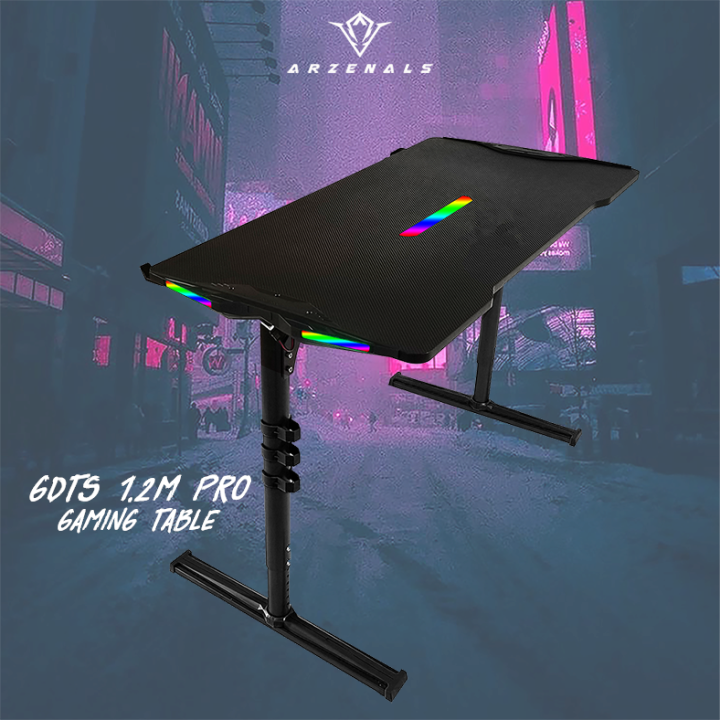 1.2 Meters Arzenals RGB Height Adjustable Gaming Office Table Lazada PH