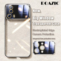 ROAZIC เคสสำหรับ Xiaomi ใสหน้าต่างขนาดใหญ่หรู13 Lite/ Xiaomi CIVI 2 5G เคสใส่โทรศัพท์ไฟฟ้าที่มีฟิล์มเลนส์ปกป้องซองนุ่มกันกระแทกฝาหลัง