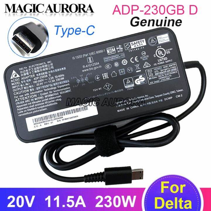 Original Original Delta Adp 230gb D 20v 11 5a 230w Usb Computer Charger