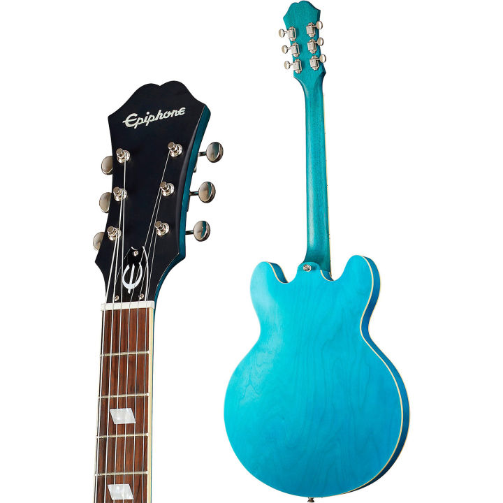 epiphone-casino-worn-กีตาร์ไฟฟ้า-ทรง-hollow-body-22-เฟรต-บอดี้ไม้-maple-คอมะฮอคกานี-ปิ๊คอัพ-pro-p-90