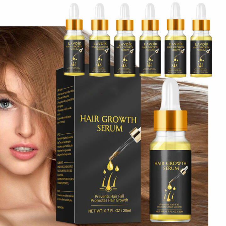 LAVDIK Fast Hair Growth Serum 20ML Damaged Hair Repairing Essential Oil ...