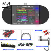 โวลต์ตัวทดสอบแรงดัน Tester 2.4นิ้วที่ทดสอบ USB Type-C DC ดิจิตอลโวลต์มิเตอร์แอมมิเตอร์แรงดันไฟฟ้าโวลต์ PD Trigger ไฟฟ้าเครื่องตรวจจับ