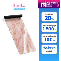 illuztika เสื่อโยคะ Natural rubber 4mm ลาย Rose  YM514