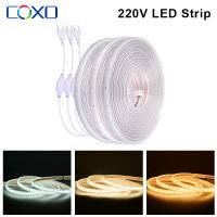 220V LED Strip 120LEDsM 2835ความสว่างสูงกันน้ำไฟ LED Strip ยืดหยุ่นความปลอดภัยสูงห้องครัวไฟ Led กลางแจ้งเทป