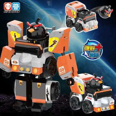 Original Angry Birds 2 Catapult Transform Vehicleman Deformation Robot Car Red Chuck Action Figure ของเล่นเด็กของขวัญ