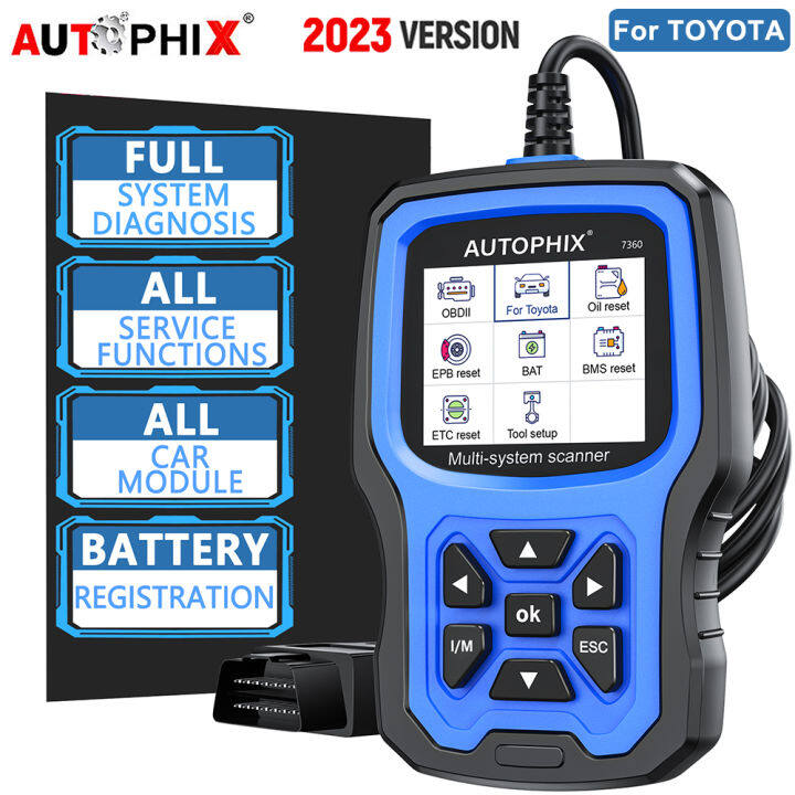 ออโตฟิกซ์7360-obd2สแกนเนอร์ระบบทั้งหมดวินิจฉัยรถเครื่องมือสแกนเครื่องอ่านโค้ดเครื่องยนต์-abs-epbrs-bms-รีเซ็ตน้ำมันค้างคาวสำหรับ-toyota-lexus-87tixgportz