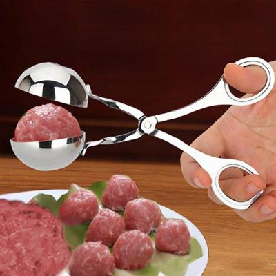 None-Stick Meat Ballers Clip DIY Fish Rice Ball Making Mold Tongs Scoop Cake Pop Maker Kitchen Stainless Steel Mea tball Maker Cooking Utensils