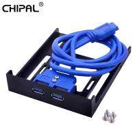 【Hot-Selling】 CHIPAL 2พอร์ต USB 3.0แผงด้านหน้า20ขา USB 3.0ฮับช่องขยายอะแดปเตอร์แผ่นพลาสติกสำหรับเดสก์ท็อปพีซีช่องฟล็อปปี้ดิสก์3.5นิ้ว