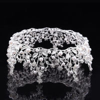 Baroque Vintage Circle Wedding Crown Hair Jewelry Flower Tiaras Crowns Bridal Headdress Crystal Diadem Accessory Fashion