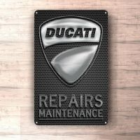 Ducati Repairs Maintenance Sign Metal Tin Garage Wall Decor∧(Contact seller, free custom pattern)