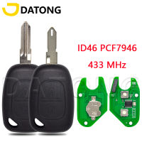 OCMN Datong World รถ Remote Key สำหรับ Renault Master Traffic Vivaro Kangoo Movano ID46 PCF7946Chip 433MHz เปลี่ยน NE72 VAC102 Key Cnsm