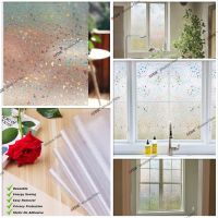 、‘】【【 3D Rainbow Window Film Stained Glass Vinyl Static Non Adhesive Film Opaque Privacy Protective Tint For Home Heat Control Sticker