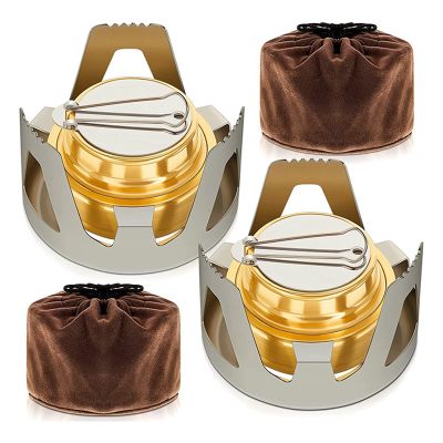 1 Set Portable Stoves Efficient Stoves Alcohol Burner Lightweight Mini Camp Stove with Stand Stoves