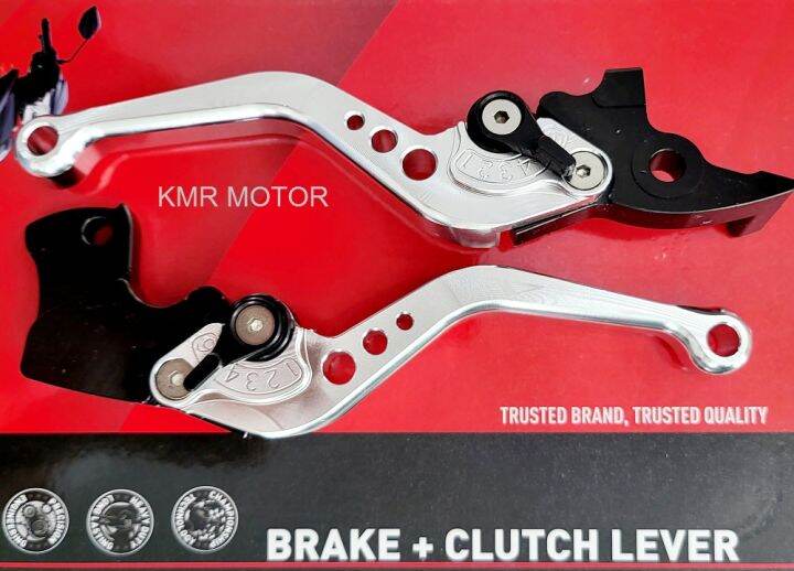 MODENAS PULSAR NS200 /RS200 BRAKE & CLUTCH LEVER SET (SILVER) Lazada