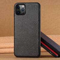 Genuine Litchi Grain Leather Phone Cover Case For iPhone 15 13 14 Pro Max 12 Mini 11 12 Pro Max X XR XS Max 7 8 Plus 5S Se 2020