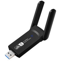 【♘COD Free Cas♘】 baijiangyong Usb 1200Mbps อะแดปเตอร์ Wifi Dual Band 5Ghz 2.4Ghz 802.11ac Rtl8812bu Wifi เสาอากาศการ์ดเน็ตเวิร์คสำหรับโต๊ะวางตักบนตักได้