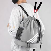 ✱✾▩ Lightweight badminton bag drawstring pocket sports bag male and female backpack tennis bag portable Oxford cloth ball bag custom