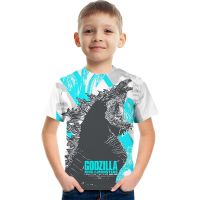 Sci-Fi Movie Godzilla 3-13 Years Old Pattern Printed T-Shirt Children Short-Sleeved S