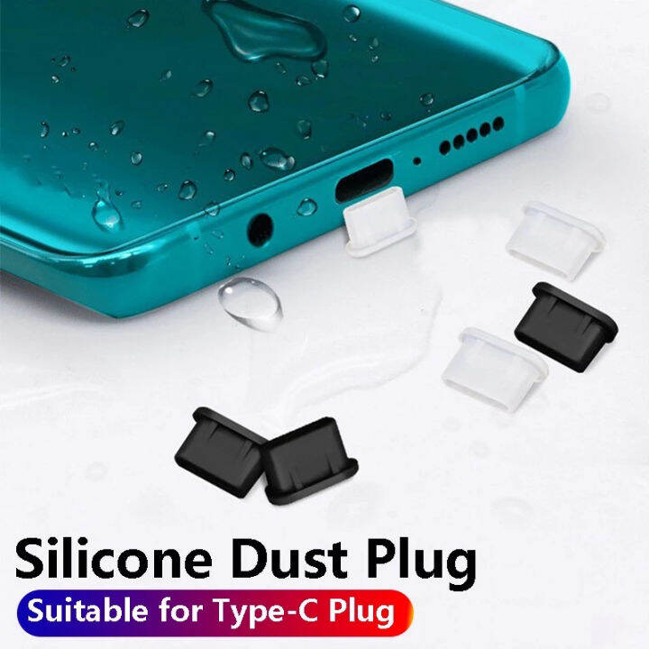10Pcs USB Dustproof Cover Cap TypeC Charge Port Dust Plug for USB Type C Cable Interface