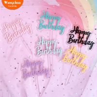 Layer Transparent Happy Birthday Kids Supplies Baby Shower Decoration 6 colors