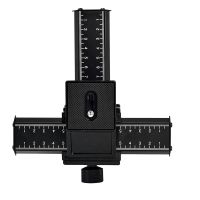 Macro Head 4-Dimensional Head Support 2-Way Camera Tripod Fine-Tuning Slide Quick Release Plate Bracket