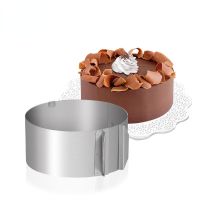 Adjustable Round Cake Ring Mold Retractable Mousse Cake Ring Stainless Steel Circle Baking Ring Cake Tools                   189 Bread Cake  Cookie Ac