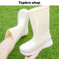 Topbra_shop รองเท้ากันฝน รองเท้าบู๊ทกันน้ำสูง รองเท้าน้ำผู้หญิง รองเท้ากันฝนผู้ใหญ่ รองเท้าบูทกันน้ำ รองเท้ากันน้ำกันลื่น กันลื่น CDD157