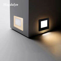 Magdalyn Indoor Ressessed ในโคมไฟติดผนังโคมไฟมุมกลางคืนแผงไฟตกแต่งบ้านที่ทันสมัยเรดาร์ Motion Sensor บันไดไฟขั้นตอน