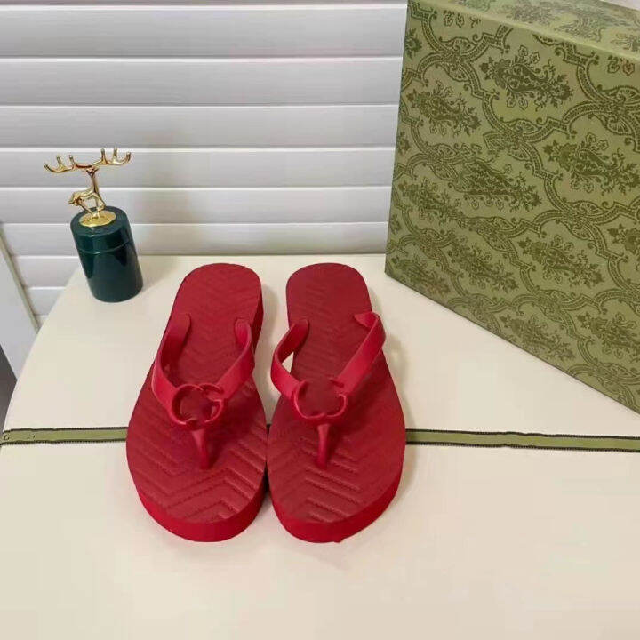 พร้อมส่ง-2022-spring-and-summer-new-flip-flops-double-g-clip-on-beach-mens-and-womens-cool-couple-slippers-holiday-must-have9201