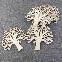 Natural Wooden Life Tree Carved Painting Craft Scrapbooking For Handmade Sewing Home Decoration DIY