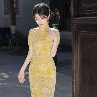 Cheongsam 2023ใหม่และการปรับปรุงชุดยาว Miss Dafa หนุ่มเก่า