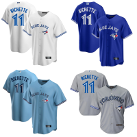 เสื้อเจอร์ซีย์ทีมเบสบอลอาชีพอเมริกันโทรอนโต Blue Jays Blue Jays 11โบบิเชตต์ Jersei Bisbol