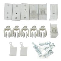 【LZ】☋✽  Cortina Rail Track Runner Glliders Parafusos Lado Superior Suporte de Montagem Fixo Top Clamping End Cap Selagem Acessórios 10Pcs