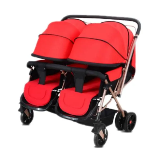 Twin Stroller Two Way Double Stroller Baby Stroller Adjustable Twin ...