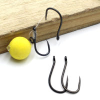 20PCS PTFE Coating Carp Fishing Hook High Carbon Steel Short curved shank Barbless Hook 6/8/10 Carp Fishing Accessories Hooks Accessories