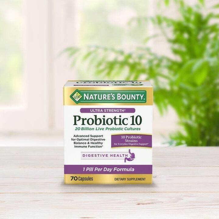 NEW โปรไบโอติกเข้มข้น รุ่นวันละเม็ด Nature's Bounty Probiotic 10 Ultra ...