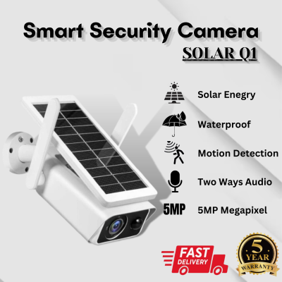 กล้องรักษาความปลอดภัยภายในบ้าน/ Home Security Camera 5MP CCTV Solar Q1 กล้องวงจรปิดไร้สาย Waterproof WIFI Wireless Outdoor IP Camera CCTV - I-CAM+ APP