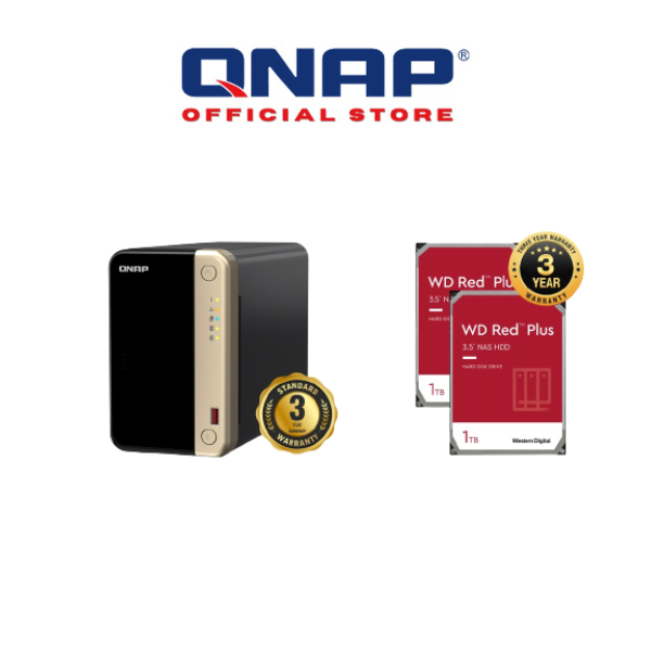 QNAP TS-264-8G 2-bay NAS with Intel Celeron, 8GB RAM (Non