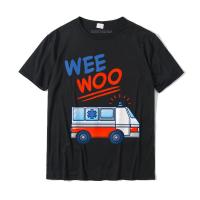 Wee Woo Ambulance Amr Funny Ems Emt Paramedic Gift Tshirt T Shirt For Male Cotton Tees Fitted Gildan