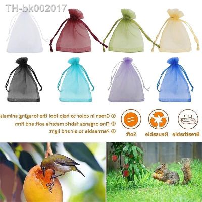 ☌∏▤ 50PCS Fruit Protection Bags Anti Bird Netting Pest Control Mesh Bags for Orchard Strawberry Apples Grapes Garden Grow Bags