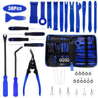 38Pcs ภายในรถ Disassembly Tool แผงพลาสติก Trim Temoval Kit โรงรถเครื่องมือ Diy ใบมีด Fastener คลิป Puller Set