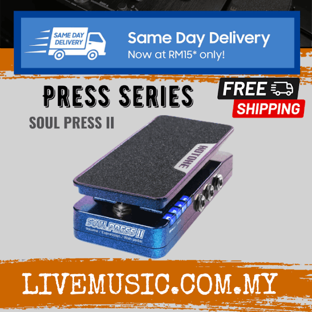 Hotone Soul Press II Volume / Expression / Wah Guitar Effects