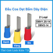Gói 100 đầu cos pin dẹp DBV1.25-14, DBV2-14