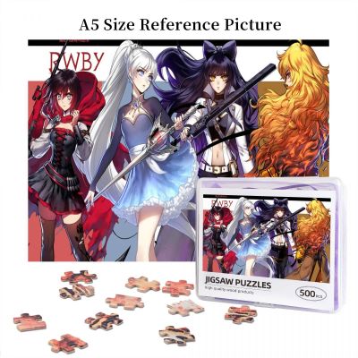 RWBY Beautiful Art Style Anime Wooden Jigsaw Puzzle 500 Pieces Educational Toy Painting Art Decor Decompression toys 500pcs